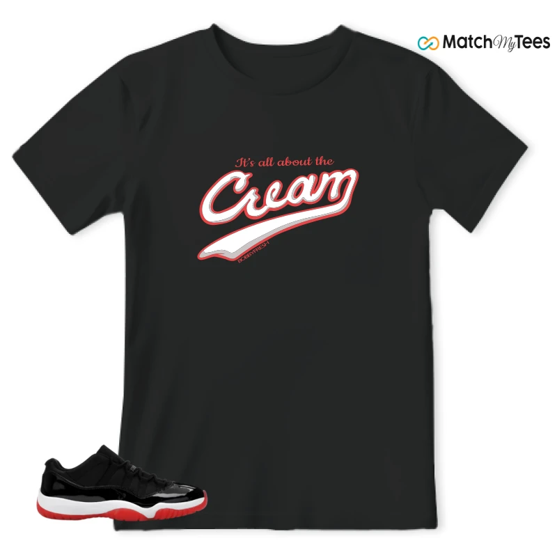 NIKE AIR JORDAN 11 RETRO LOW BRED 2025 SNEAKER Matching Tees t-shirt