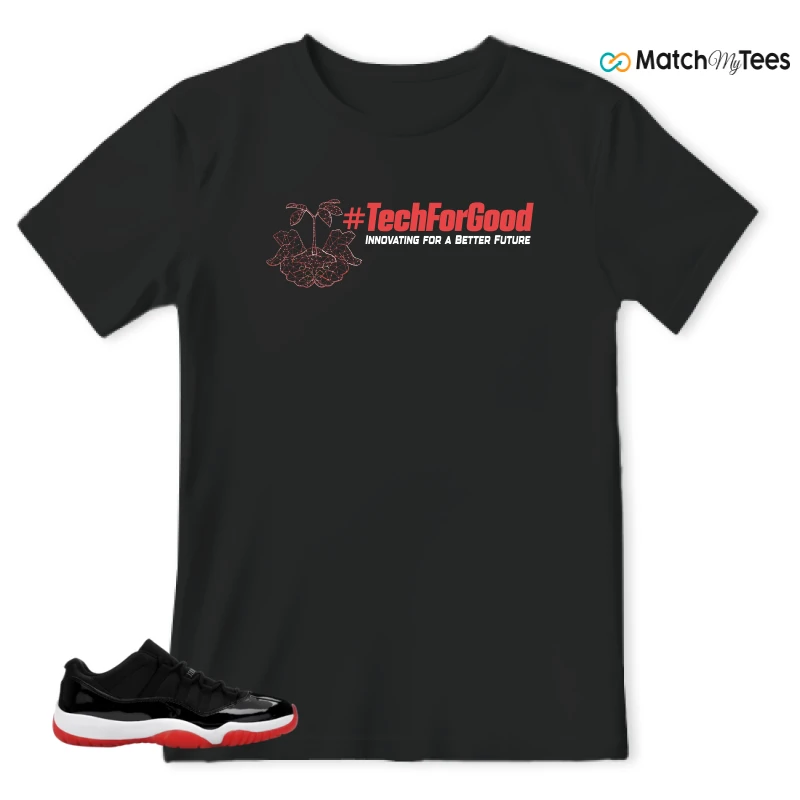 NIKE AIR JORDAN 11 RETRO LOW BRED 2025 SNEAKER Matching Tees t-shirt