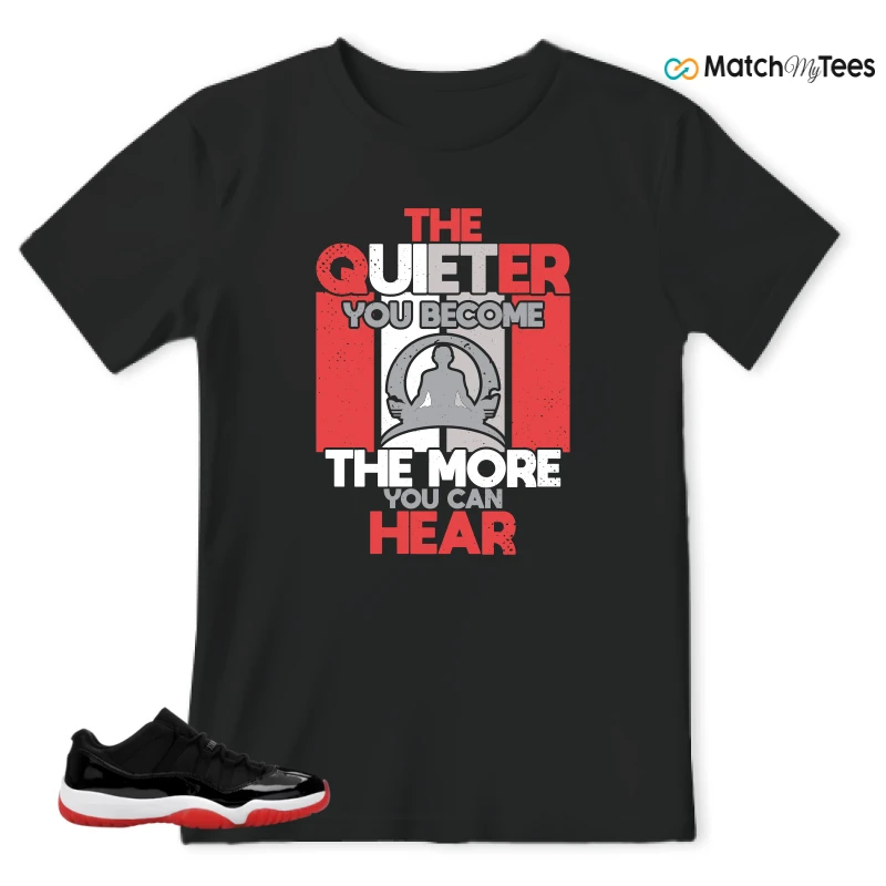 NIKE AIR JORDAN 11 RETRO LOW BRED 2025 SNEAKER Matching Tees t-shirt