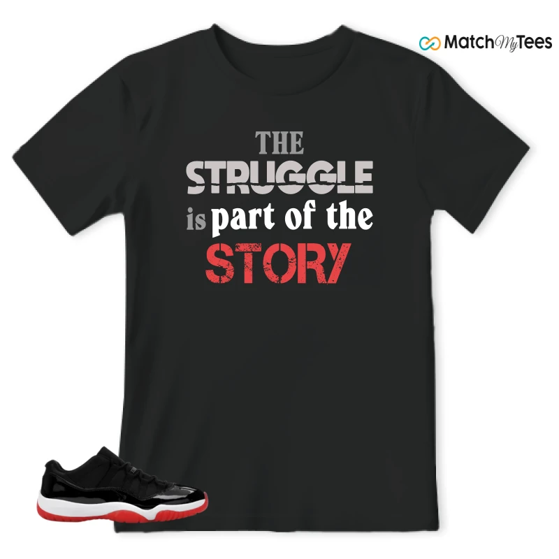 NIKE AIR JORDAN 11 RETRO LOW BRED 2025 SNEAKER Matching Tees t-shirt