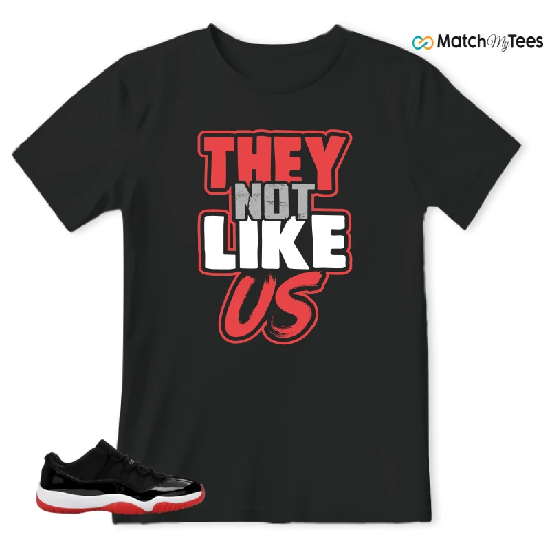 NIKE AIR JORDAN 11 RETRO LOW BRED 2025 SNEAKER Matching Tees t-shirt