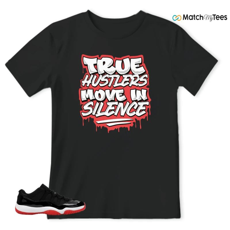 NIKE AIR JORDAN 11 RETRO LOW BRED 2025 SNEAKER Matching Tees t-shirt