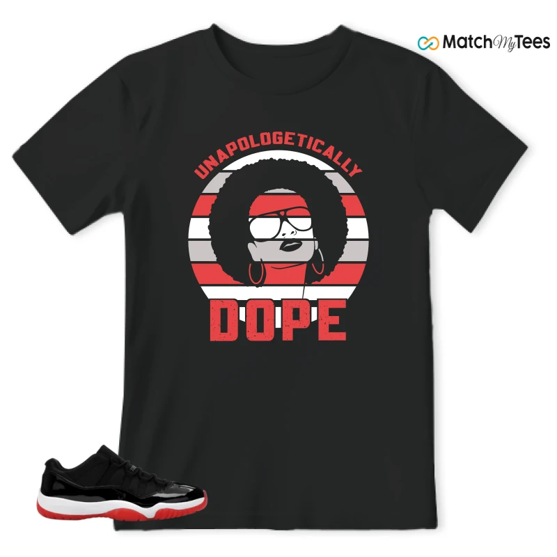 NIKE AIR JORDAN 11 RETRO LOW BRED 2025 SNEAKER Matching Tees t-shirt