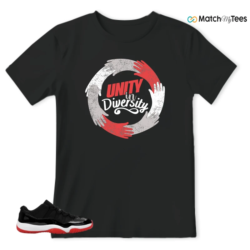 NIKE AIR JORDAN 11 RETRO LOW BRED 2025 SNEAKER Matching Tees t-shirt