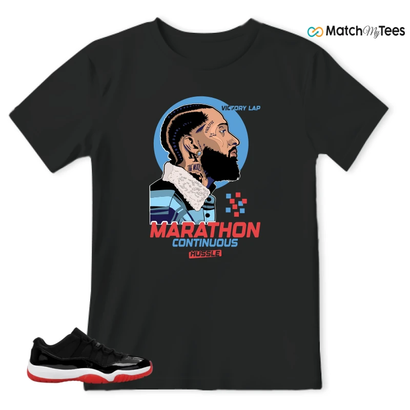 NIKE AIR JORDAN 11 RETRO LOW BRED 2025 SNEAKER Matching Tees t-shirt