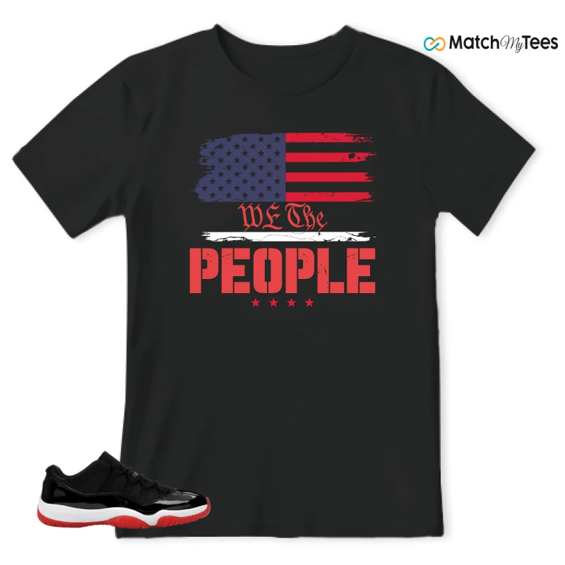 NIKE AIR JORDAN 11 RETRO LOW BRED 2025 SNEAKER Matching Tees t-shirt