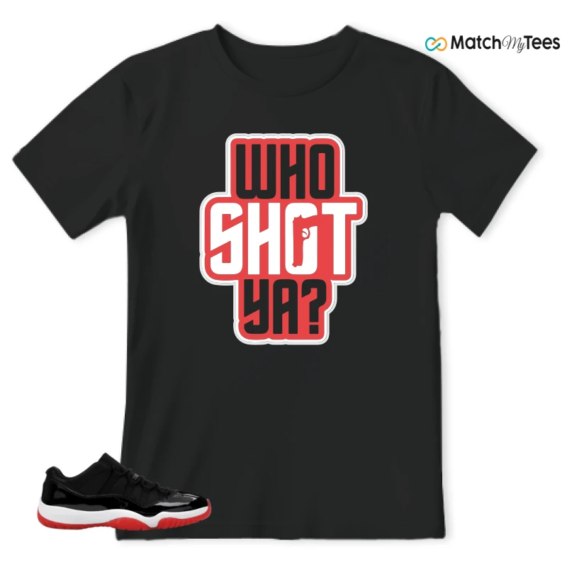 NIKE AIR JORDAN 11 RETRO LOW BRED 2025 SNEAKER Matching Tees t-shirt