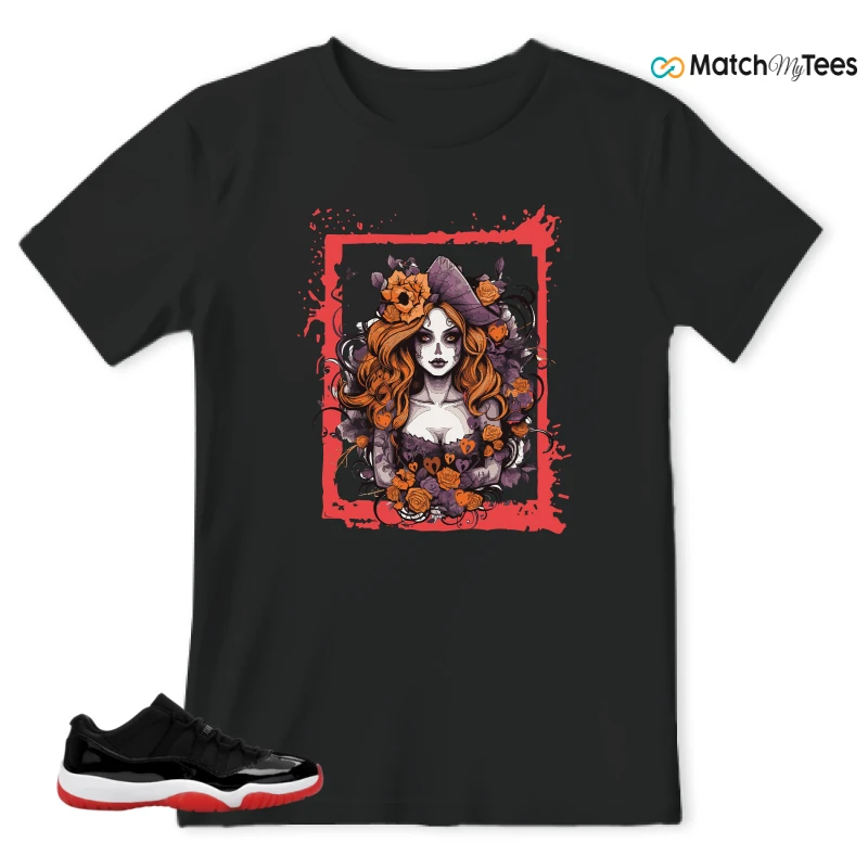 NIKE AIR JORDAN 11 RETRO LOW BRED 2025 SNEAKER Matching Tees t-shirt