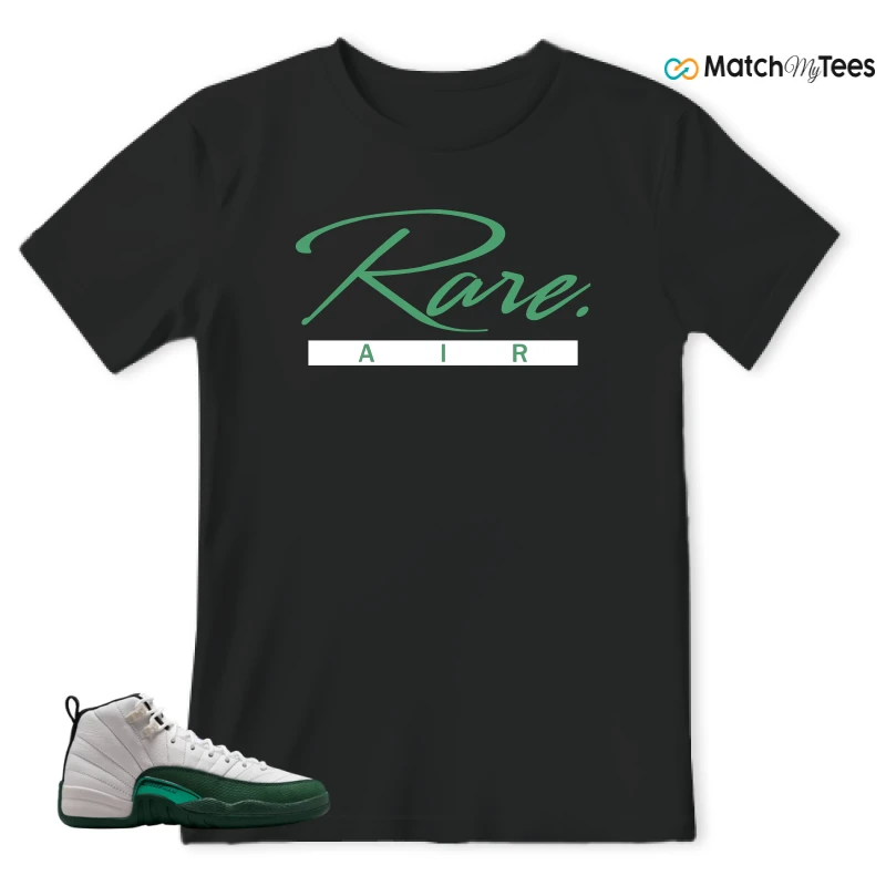NIKE AIR JORDAN 12 RETRO BUCKS SNEAKER/SUMMIT WHITE/GORGE GREEN/BLACK/FIERCE PURPLE matching T-shirt