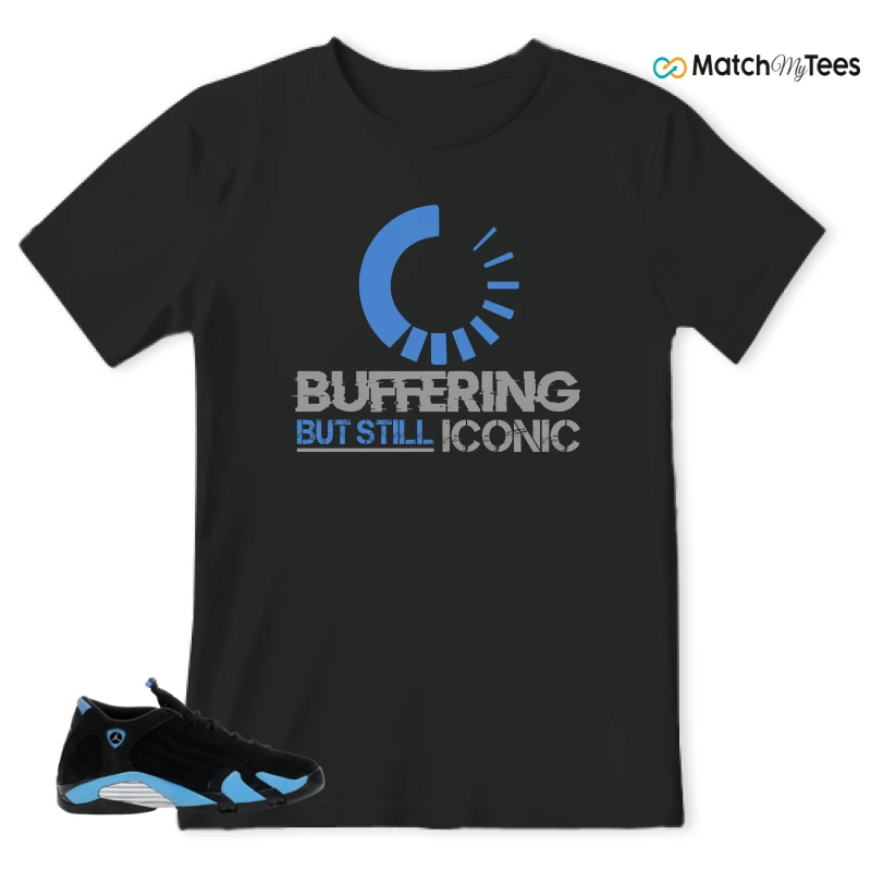 NIKE AIR JORDAN 14 RETRO BLACK UNIVERSITY BLUE (2026) (GS) SNEAKER Matching Tees t-shirt