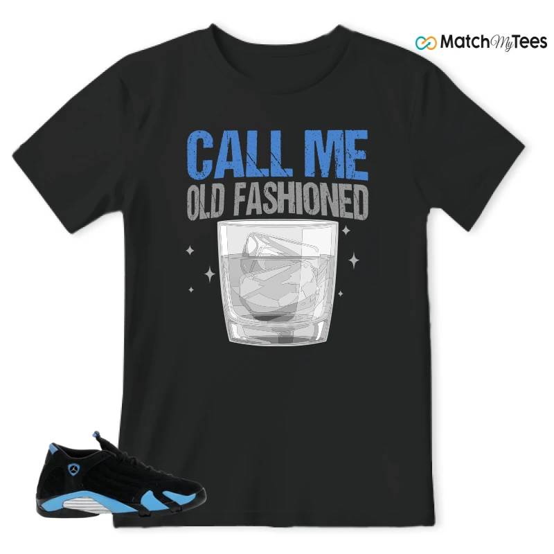 NIKE AIR JORDAN 14 RETRO BLACK UNIVERSITY BLUE (2026) (GS) SNEAKER Matching Tees t-shirt