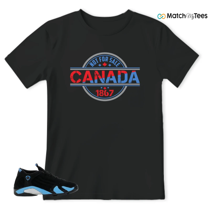 NIKE AIR JORDAN 14 RETRO BLACK UNIVERSITY BLUE (2026) (GS) SNEAKER Matching Tees t-shirt