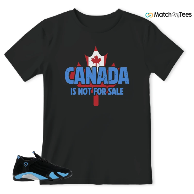 NIKE AIR JORDAN 14 RETRO BLACK UNIVERSITY BLUE (2026) (GS) SNEAKER Matching Tees t-shirt