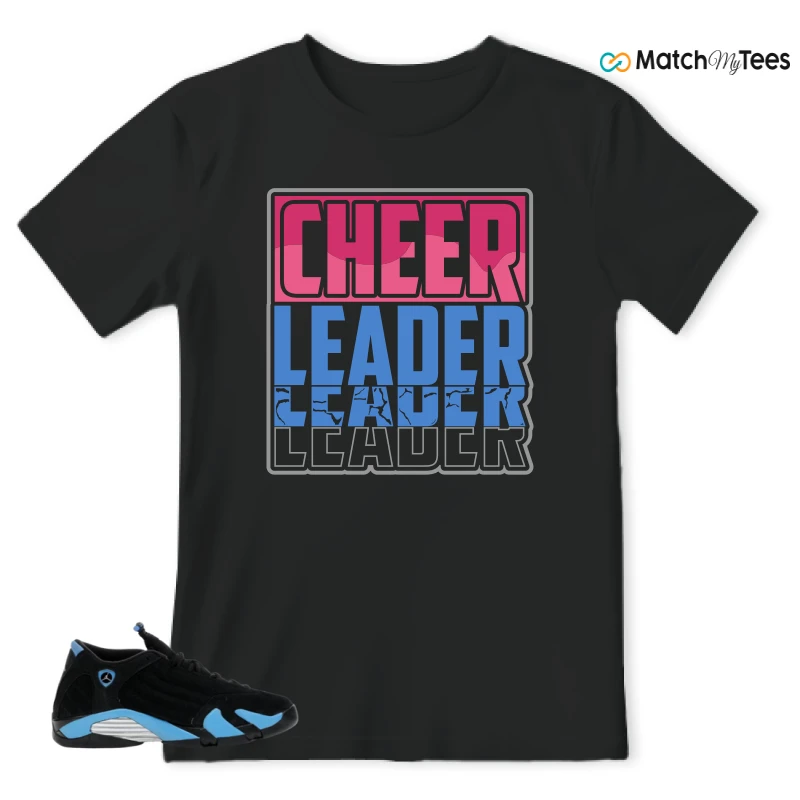 NIKE AIR JORDAN 14 RETRO BLACK UNIVERSITY BLUE (2026) (GS) SNEAKER Matching Tees t-shirt