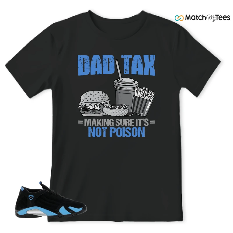 NIKE AIR JORDAN 14 RETRO BLACK UNIVERSITY BLUE (2026) (GS) SNEAKER Matching Tees t-shirt