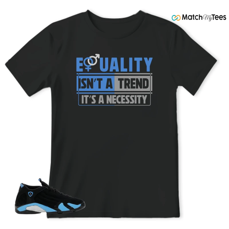NIKE AIR JORDAN 14 RETRO BLACK UNIVERSITY BLUE (2026) (GS) SNEAKER Matching Tees t-shirt