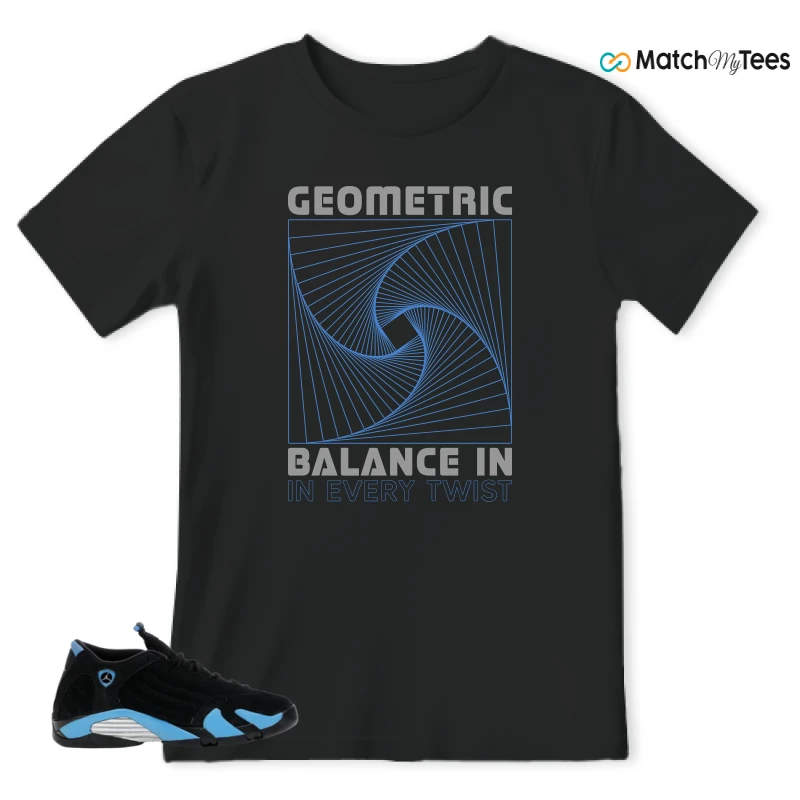 NIKE AIR JORDAN 14 RETRO BLACK UNIVERSITY BLUE (2026) (GS) SNEAKER Matching Tees t-shirt