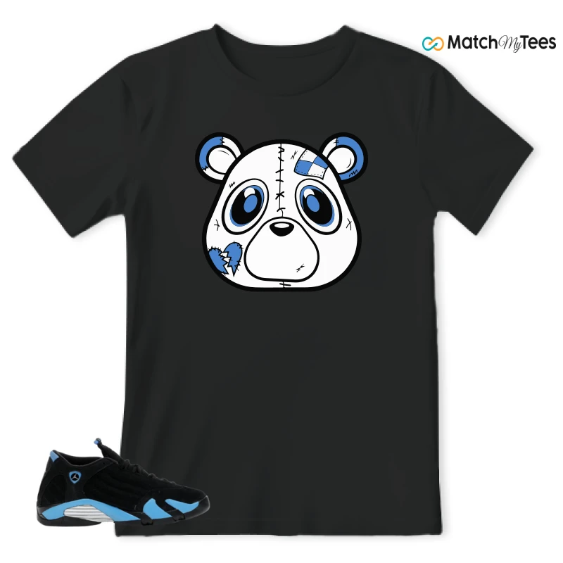 NIKE AIR JORDAN 14 RETRO BLACK UNIVERSITY BLUE (2026) (GS) SNEAKER Matching Tees t-shirt