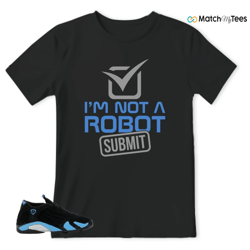 NIKE AIR JORDAN 14 RETRO BLACK UNIVERSITY BLUE (2026) (GS) SNEAKER Matching Tees t-shirt