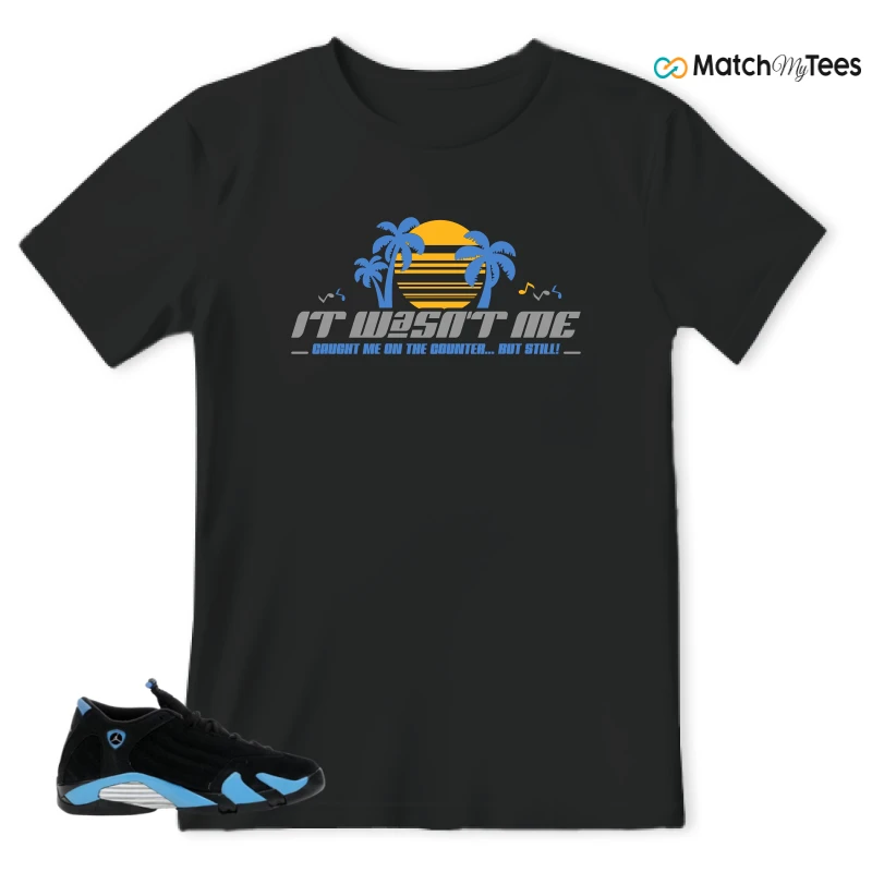 NIKE AIR JORDAN 14 RETRO BLACK UNIVERSITY BLUE (2026) (GS) SNEAKER Matching Tees t-shirt