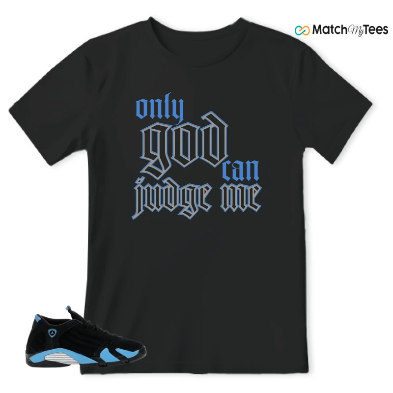 NIKE AIR JORDAN 14 RETRO BLACK UNIVERSITY BLUE (2026) (GS) SNEAKER Matching Tees t-shirt