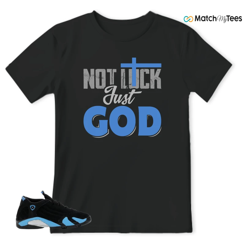 NIKE AIR JORDAN 14 RETRO BLACK UNIVERSITY BLUE (2026) (GS) SNEAKER Matching Tees t-shirt