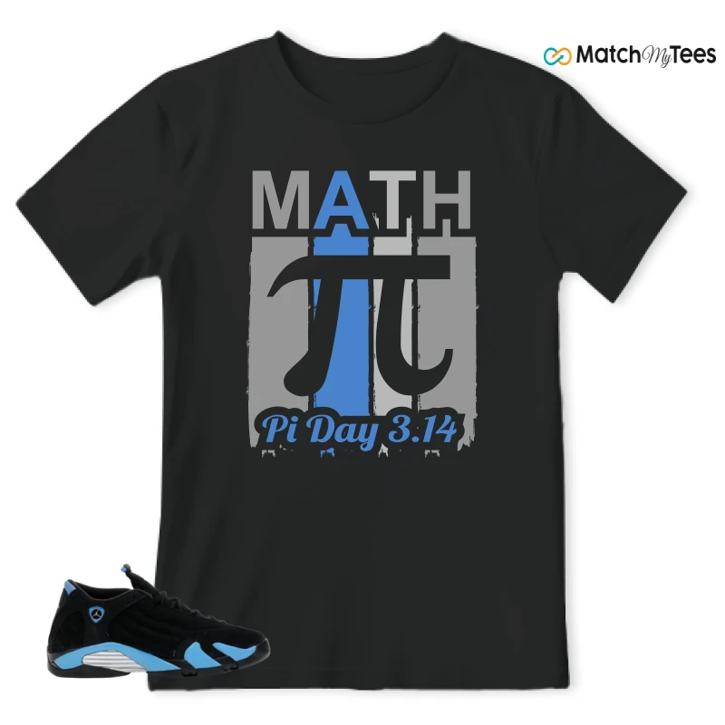 NIKE AIR JORDAN 14 RETRO BLACK UNIVERSITY BLUE (2026) (GS) SNEAKER Matching Tees t-shirt