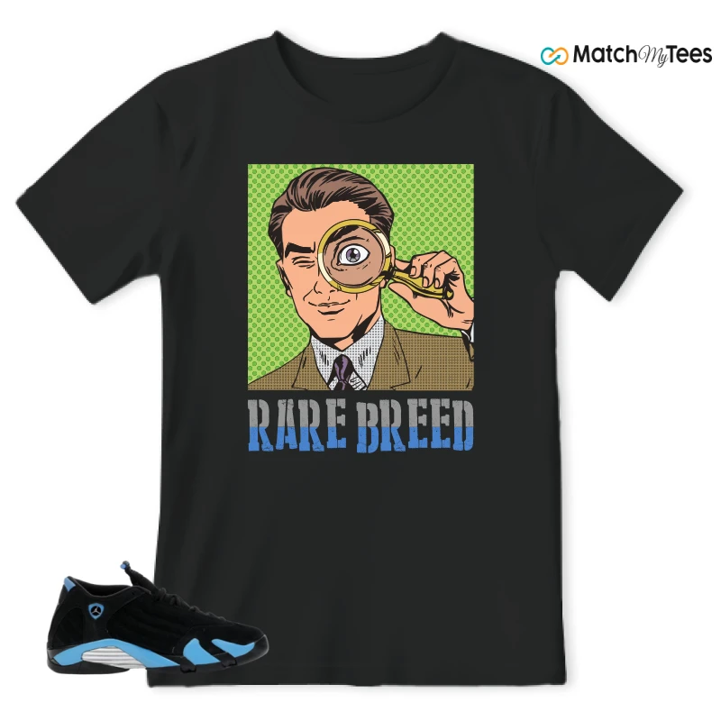 NIKE AIR JORDAN 14 RETRO BLACK UNIVERSITY BLUE (2026) (GS) SNEAKER Matching Tees t-shirt