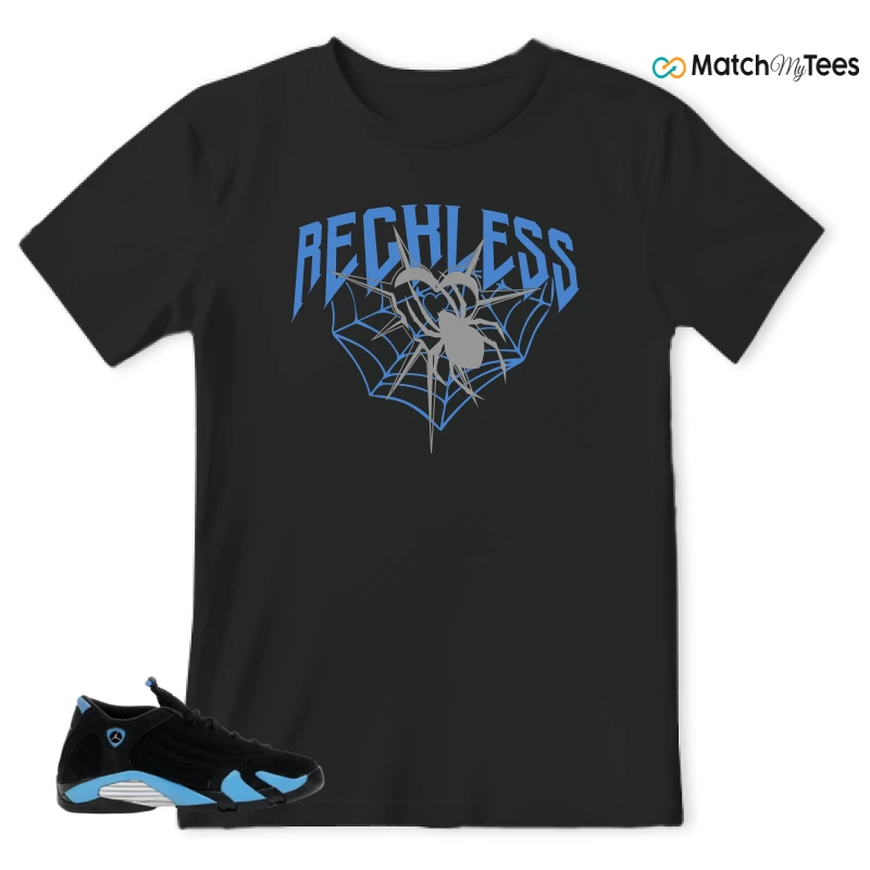 NIKE AIR JORDAN 14 RETRO BLACK UNIVERSITY BLUE (2026) (GS) SNEAKER Matching Tees t-shirt