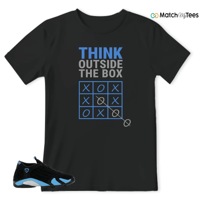NIKE AIR JORDAN 14 RETRO BLACK UNIVERSITY BLUE (2026) (GS) SNEAKER Matching Tees t-shirt
