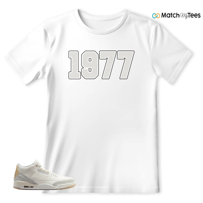 NIKE AIR JORDAN 3 CRAFT IVORY CREAM 2024 SNEAKER Matching Tees t-shirt