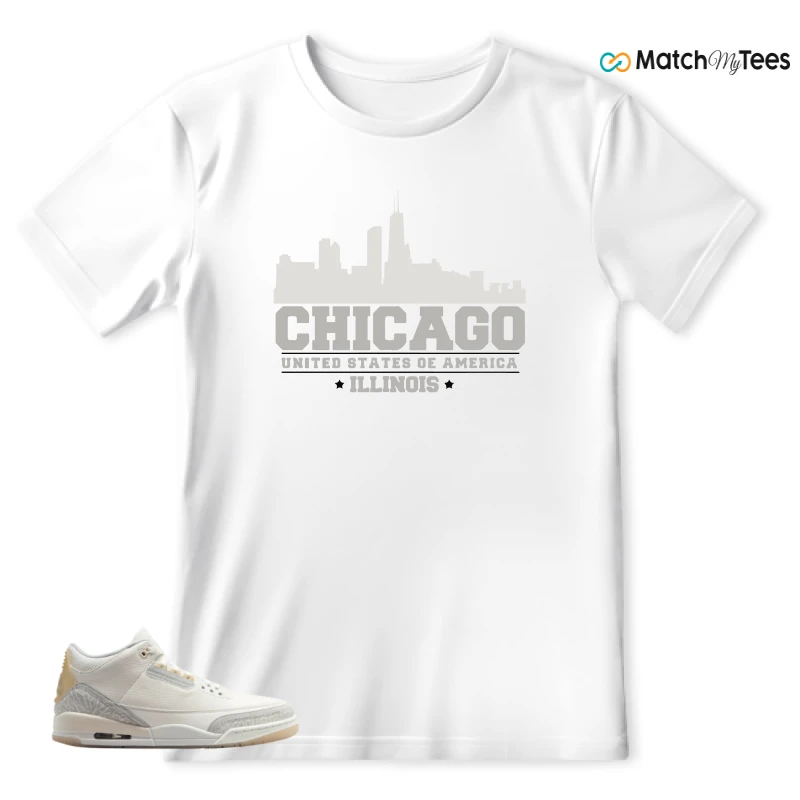NIKE AIR JORDAN 3 CRAFT IVORY CREAM 2024 SNEAKER Matching Tees t-shirt