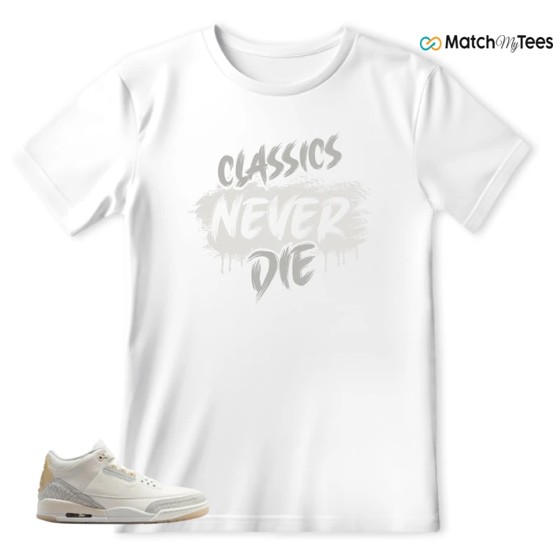 NIKE AIR JORDAN 3 CRAFT IVORY CREAM 2024 SNEAKER Matching Tees t-shirt