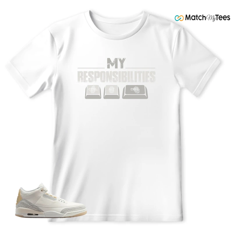 NIKE AIR JORDAN 3 CRAFT IVORY CREAM 2024 SNEAKER Matching Tees t-shirt