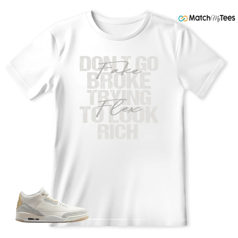 NIKE AIR JORDAN 3 CRAFT IVORY CREAM 2024 SNEAKER Matching Tees t-shirt