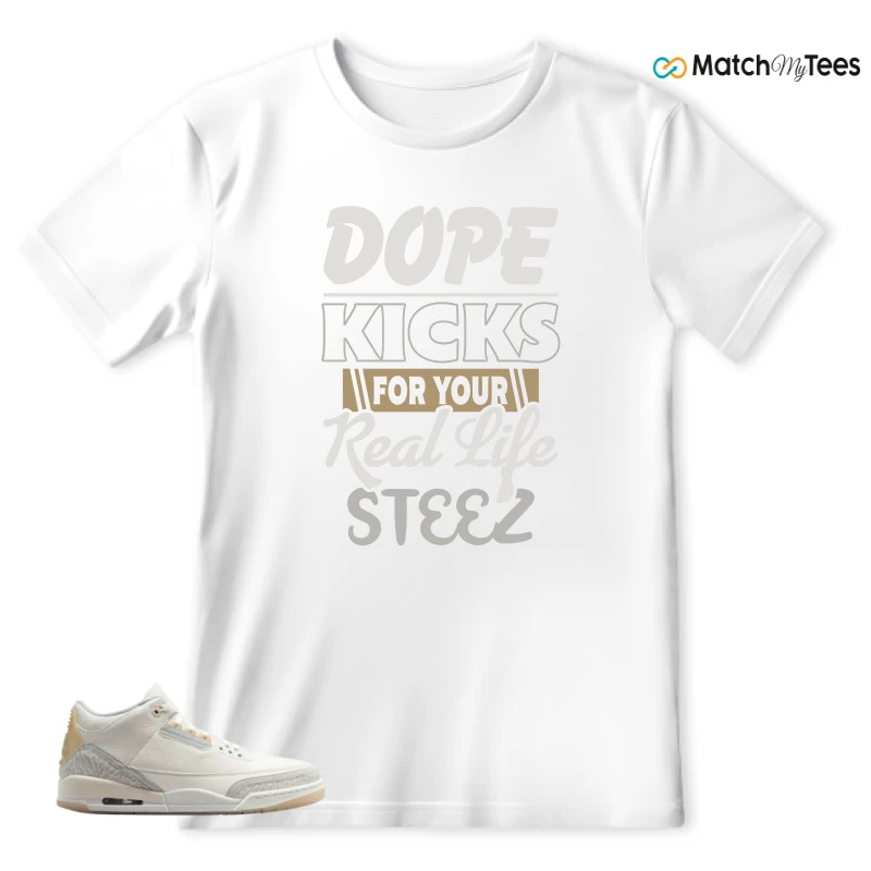NIKE AIR JORDAN 3 CRAFT IVORY CREAM 2024 SNEAKER Matching Tees t-shirt