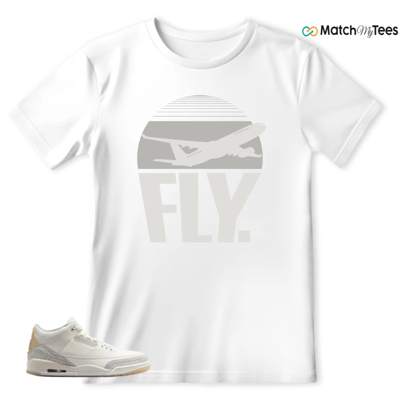 NIKE AIR JORDAN 3 CRAFT IVORY CREAM 2024 SNEAKER Matching Tees t-shirt
