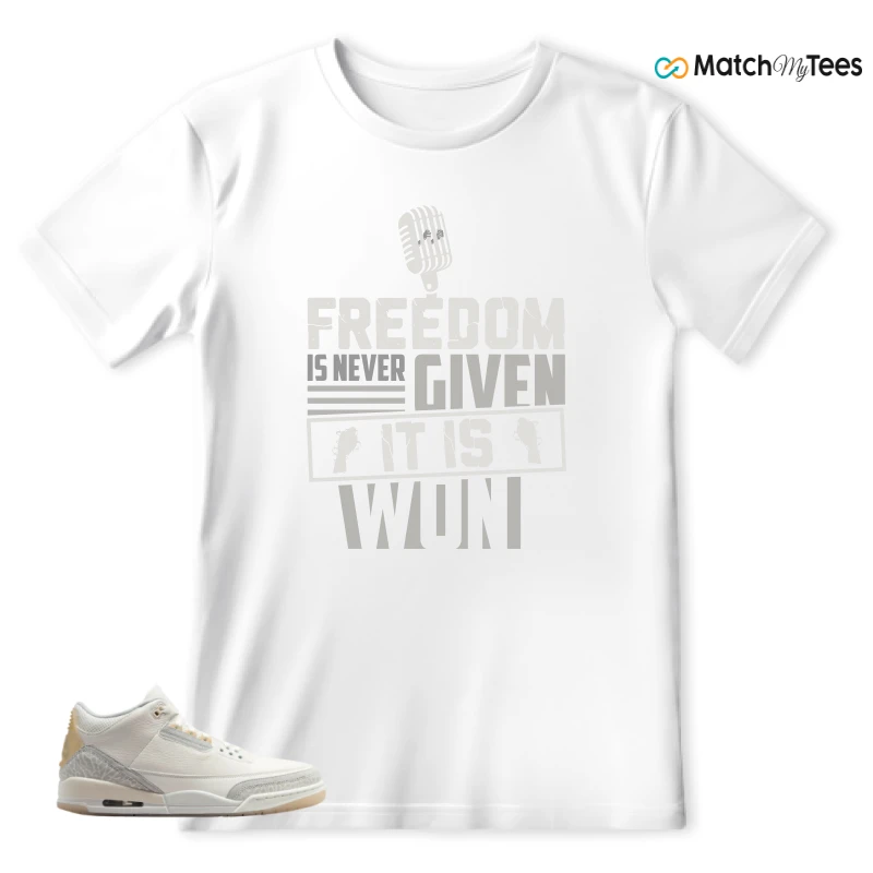 NIKE AIR JORDAN 3 CRAFT IVORY CREAM 2024 SNEAKER Matching Tees t-shirt
