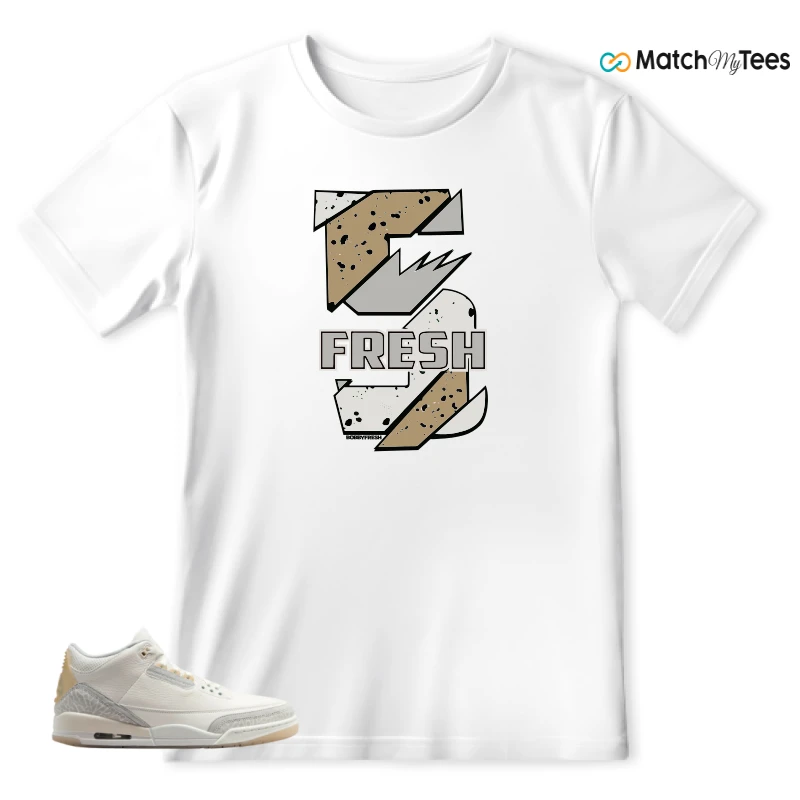 NIKE AIR JORDAN 3 CRAFT IVORY CREAM 2024 SNEAKER Matching Tees t-shirt