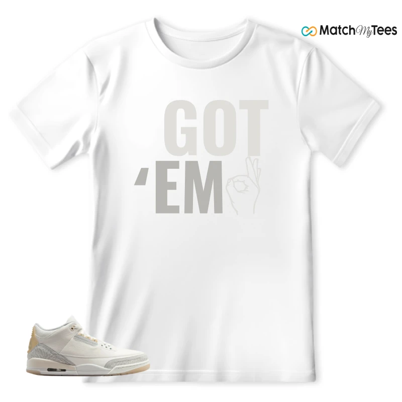 NIKE AIR JORDAN 3 CRAFT IVORY CREAM 2024 SNEAKER Matching Tees t-shirt