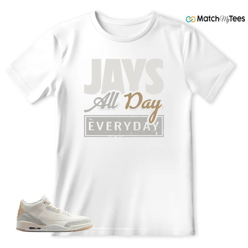 NIKE AIR JORDAN 3 CRAFT IVORY CREAM 2024 SNEAKER Matching Tees t-shirt