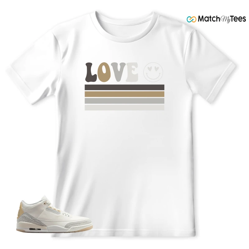 NIKE AIR JORDAN 3 CRAFT IVORY CREAM 2024 SNEAKER Matching Tees t-shirt