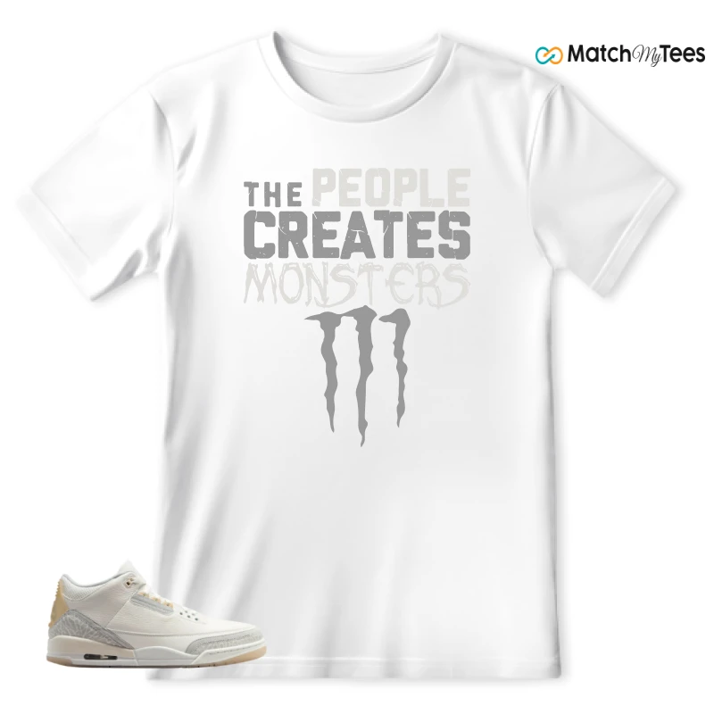 NIKE AIR JORDAN 3 CRAFT IVORY CREAM 2024 SNEAKER Matching Tees t-shirt