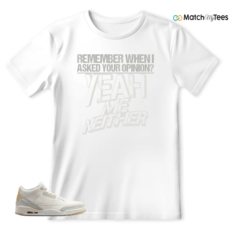 NIKE AIR JORDAN 3 CRAFT IVORY CREAM 2024 SNEAKER Matching Tees t-shirt