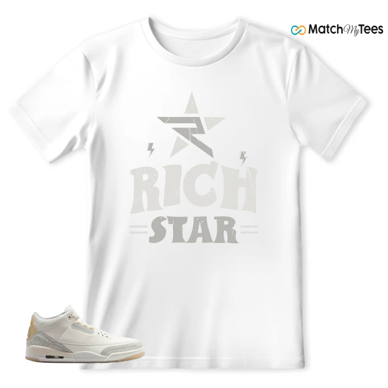 NIKE AIR JORDAN 3 CRAFT IVORY CREAM 2024 SNEAKER Matching Tees t-shirt
