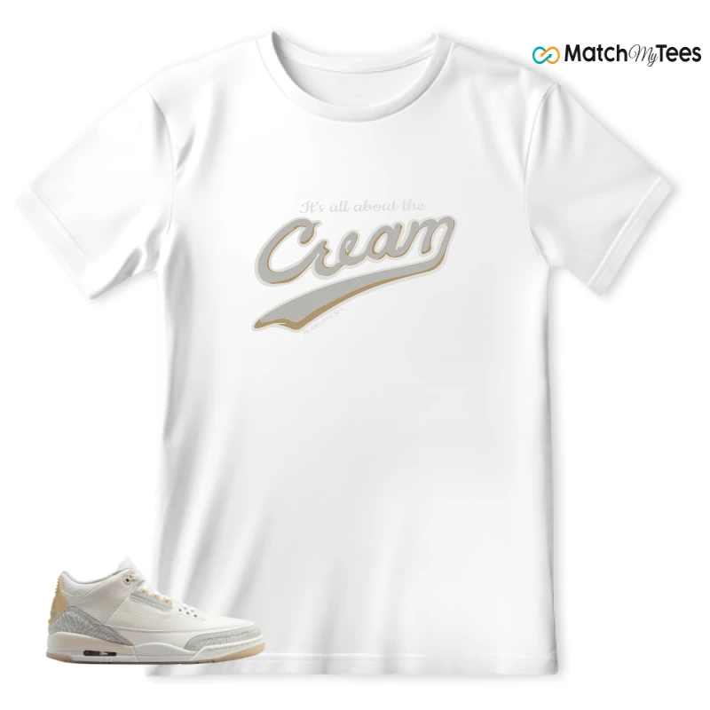 NIKE AIR JORDAN 3 CRAFT IVORY CREAM 2024 SNEAKER Matching Tees t-shirt