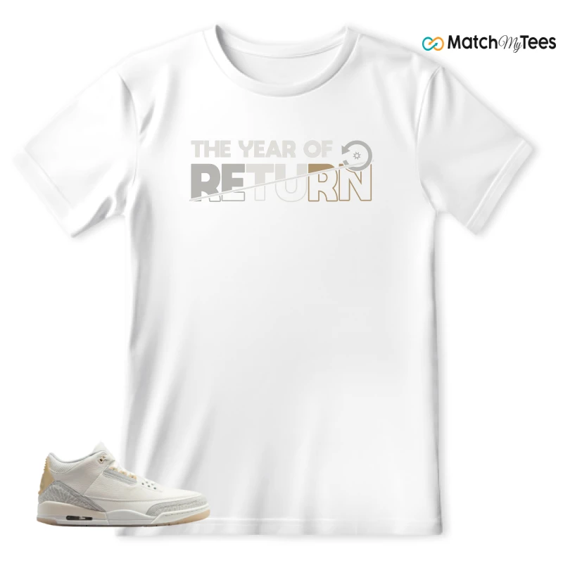 NIKE AIR JORDAN 3 CRAFT IVORY CREAM 2024 SNEAKER Matching Tees t-shirt