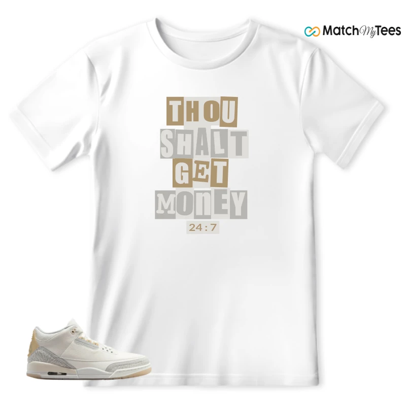 NIKE AIR JORDAN 3 CRAFT IVORY CREAM 2024 SNEAKER Matching Tees t-shirt