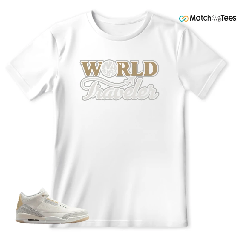 NIKE AIR JORDAN 3 CRAFT IVORY CREAM 2024 SNEAKER Matching Tees t-shirt