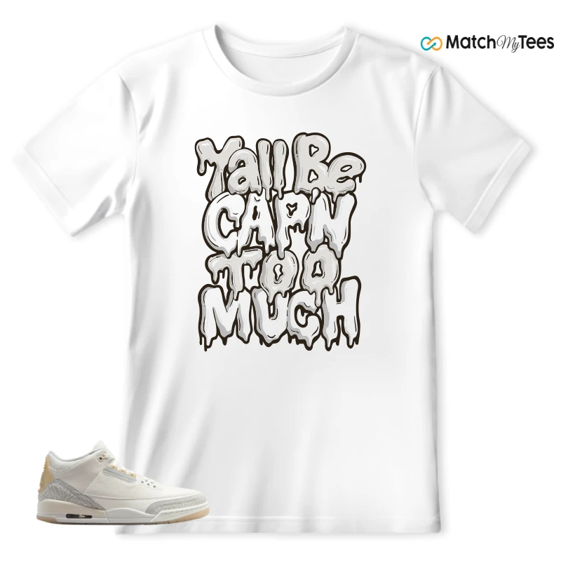 NIKE AIR JORDAN 3 CRAFT IVORY CREAM 2024 SNEAKER Matching Tees t-shirt
